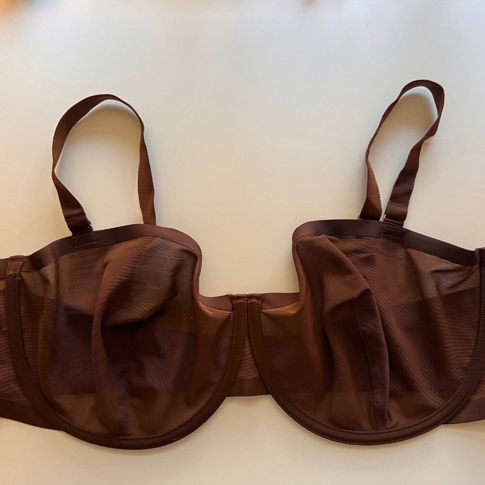 CUUP Balconette Mesh Bra, Espresso - 44D